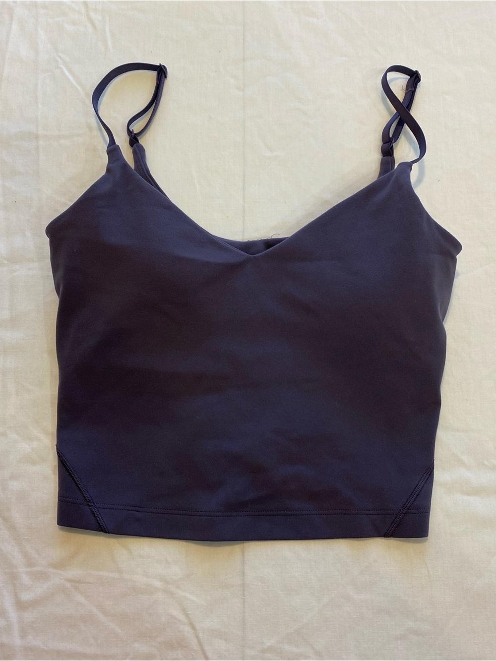 Lululemon Align Cropped Cami Tank Top, Size 2, Purple.